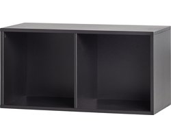 vtwonen Lower Case 2 vakken - Grenen - Diepzwart - 41x81x35