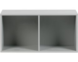 vtwonen Lower Case Two Open - Eindeloos Stapelen Met Diverse Elementen - Grenen - Betongrijs - 41x81x35 cm