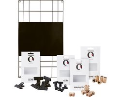 vtwonen Magnetisch Memobord - Wandrek Voordeelbundel - Zwart - 60x105cm