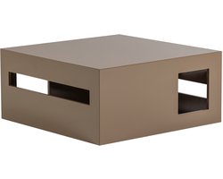 vtwonen Modern Salontafel - MDF/Hout - Hoogglans Zand/Bruin - 40x88x88 cm