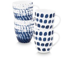 vtwonen Mok met oor - Mokken - Kopjes - Serviesset van 4 - 275ml - Servies