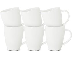 vtwonen Mok met Oor - Serviesset - Witte Koffiemok - Servies - Grote Mokken Set van 6 - 400ml