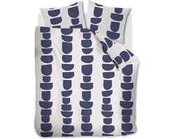 Vtwonen Moons dekbedovertrek - Eenpersoons - 140x200/220 - Indigo