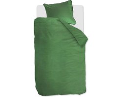 vtwonen Natural Stone Fraying dekbedovertrek - Eenpersoons - 140x200/220 - Groen