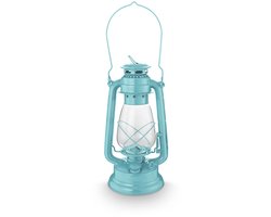 vtwonen Olielamp - Lamp van Metaal - Decoratie voor Binnen - Lichtblauw - 17x33cm