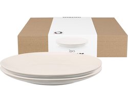 vtwonen Ontbijtborden - Borden van Porselein - Parelmoer - Serviesset van 2 - 20cm