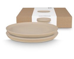 vtwonen - Ontbijtborden - Serviesset - Licht Grijs - Keramiek - 23cm - Set van 2 borden