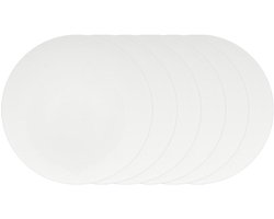 vtwonen Ontbijtborden - Serviesset - Wit - Borden - Bordenset van 6 - 23cm