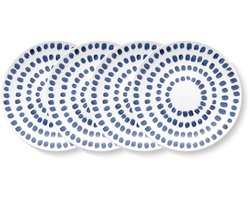 vtwonen Painted Borden - Ontbijtborden - Bord - Serviesset van 4 - 23cm