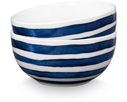 vtwonen Painted Kommen - Kom - Ronde schaaltjes - Serviesset van 2 - 20.5cm