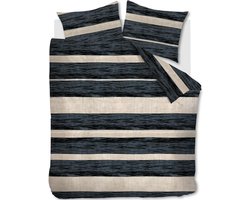 vtwonen Painted Stripe dekbedovertrek - Tweepersoons - 200x200/220 - Zwart