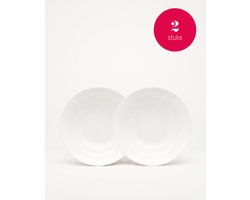 vtwonen - Pastaborden - Set van 2 - Wit - Porselein - 25,5 cm