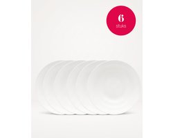 vtwonen - Pastaborden - Set van 6 - Wit - Porselein - 25,5 cm