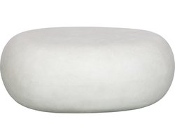 vtwonen Pebble Bijzettafel - Fiber Clay - Betonlook - Wit - 31x65x49 cm
