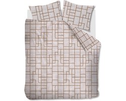Vtwonen Pojagi dekbedovertrek - Eenpersoons - 140x200/220 - Steenrood