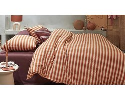 Vtwonen Pyjamas dekbedovertrek - Lits-Jumeaux - 240x200/220 - Steenrood