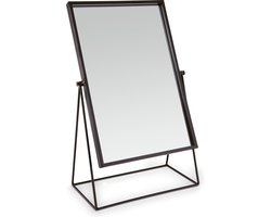 vtwonen Rechthoekige Spiegel - Tafelspiegel - Zwart - 26x43cm