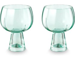 vtwonen Retro Wijnglazen - Glazen - Set van 2 Drinkglazen - Servies - 180 ml