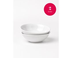 vtwonen - Saladekommen - Porselein - Wit - 23 cm - Set van 2