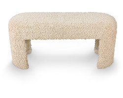 vtwonen - Seasonal - Bank - Wit - Boucle - 100x35x45cm