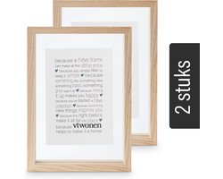 vtwonen - Set van 2 - Fotolijsten - Naturel - Hout - 22x31x4cm