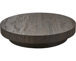 vtwonen Shield Too Salontafel - MDF - Donkerbruin - 20x100x100 cm