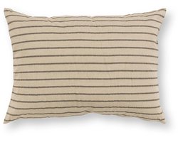 vtwonen Sierkussen - Gestreept - Kussen voor de Woonkamer - Beige - 50x70cm