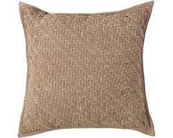 vtwonen Sierkussen - Vierkant Kussen - Woonaccessoires - Beige - 45x45cm