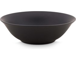 vtwonen Soepkom - Mat Zwart - Porselein - 18cm