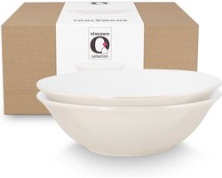 vtwonen Soepkommen - Kommen van Porselein - Parelmoer - Serviesset van 2 - 18cm