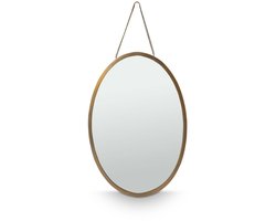 vtwonen - Spiegel Ovaal - Metaal - Goud - 40x60 cm
