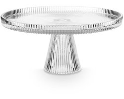 vtwonen - Taartplateau met Voet - Glas - Transparant - 24,7 x 12 cm