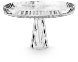 vtwonen Taartplateau met Voet - Taartstandaard van Glas - Transparant - 29.6x18cm