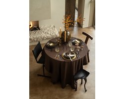 vtwonen - Tafelkleed - Katoen Linnen - Chocoladebruin - 150x250 cm