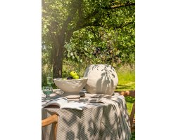 vtwonen Tafeloper - Gestreept - Tafelkleed - Beige Grijs - 60x180cm