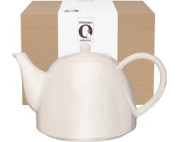 vtwonen Theepot - Theekan van Porselein - Parelmoer - Servies - 1800ml