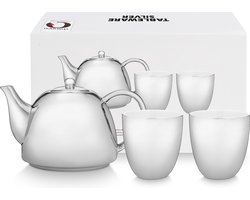 vtwonen Theeset - set van 3 - Klein - Zilver