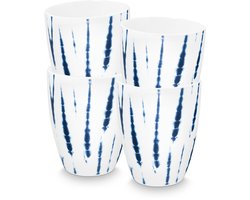 vtwonen Tie-Dye Mok zonder oor - Mokken - Kopjes - Serviesset van 4 - 400ml