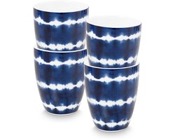 vtwonen Tie-Dye Mok zonder oor - Mokken - Kopjes - Serviesset van 4 - 425ml