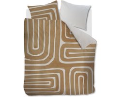 Vtwonen Tribe dekbedovertrek - Eenpersoons - 140x200/220 - Steenrood