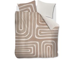 Vtwonen Tribe dekbedovertrek - Tweepersoons - 200x200/220 - Poeder
