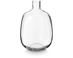 vtwonen Vaas - Bloemenvaas van Glas - Transparant - 27x39.5cm
