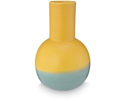 vtwonen Vaas - Decoratie - Bloemenvaas van Keramiek - Lichtblauw - 14cm