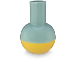vtwonen Vaas - Decoratie - Bloemenvaas van Keramiek - Lichtblauw - 21cm