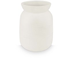 vtwonen Vaas - Decoratie - Bloemenvaas van Terracotta - Wit - 27x35cm