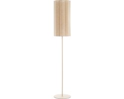 vtwonen Vloerlamp Fringe - Naturel - Ø30cm - Modern - Staande lampen voor Woonkamer - Slaapkamer