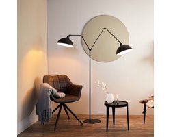 vtwonen Vloerlamp Orion - Zwart - 140x31x180cm - 2L - Modern - Staande lamp voor Woonkamer - Slaapkamer
