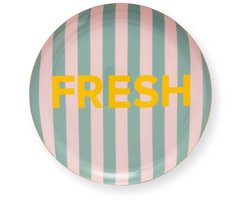 vtwonen Wandbord - Fresh - Muurdecoratie van Metaal - Meerkleurig - 25cm