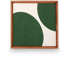 vtwonen Wanddecoratie - Stippen - Ornament van Hout - Donkergroen - 45x45cm