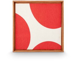 vtwonen Wanddecoratie - Stippen - Ornament van Hout - Rood - 45x45cm